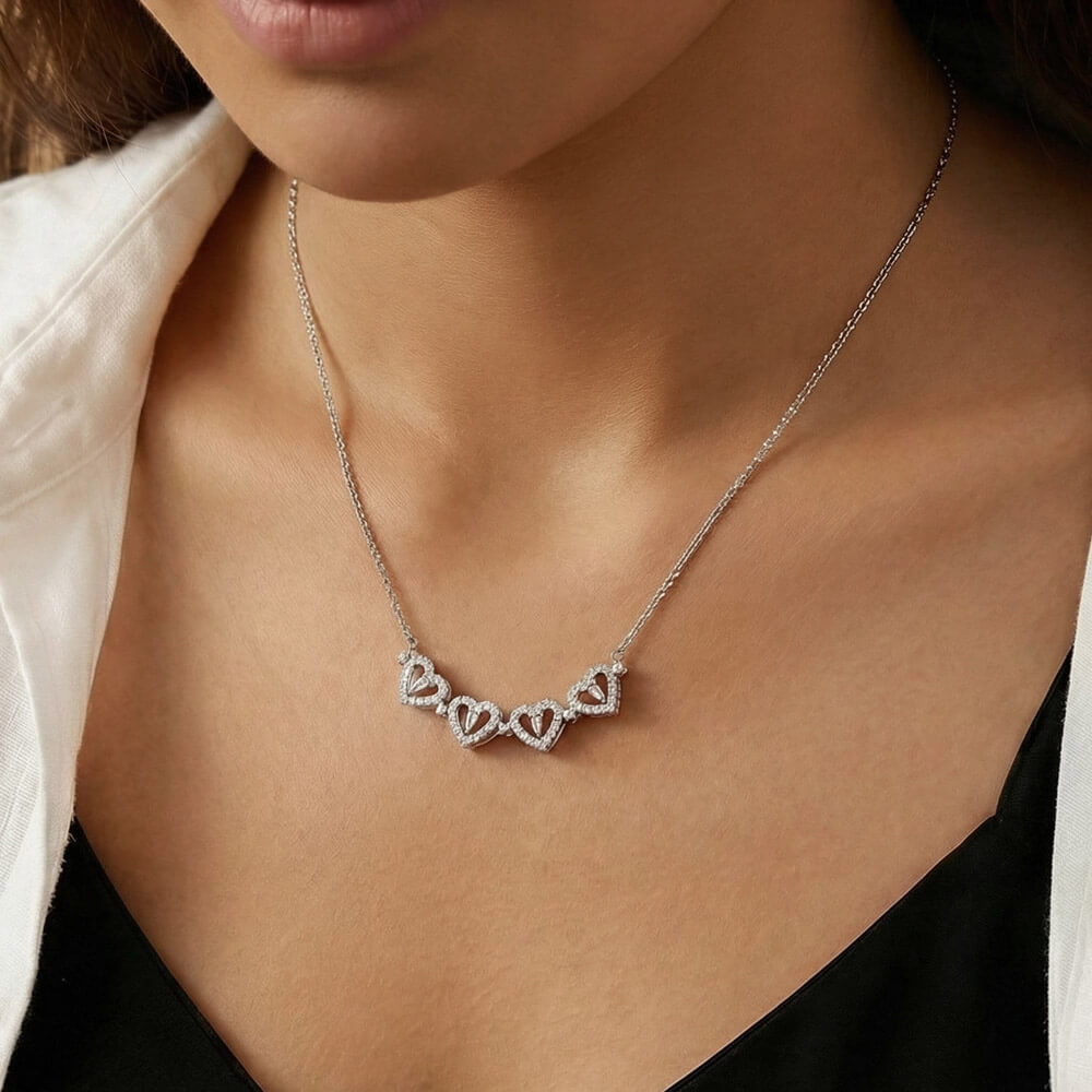 To the Graduate Magnetic Hearts Necklace Bows, Flowers, and Butterflies