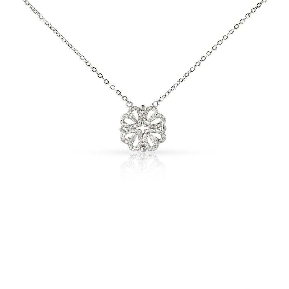 To My Aunt With Love Magnetic Hearts Necklace