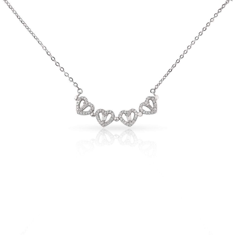 To My Aunt With Love Magnetic Hearts Necklace