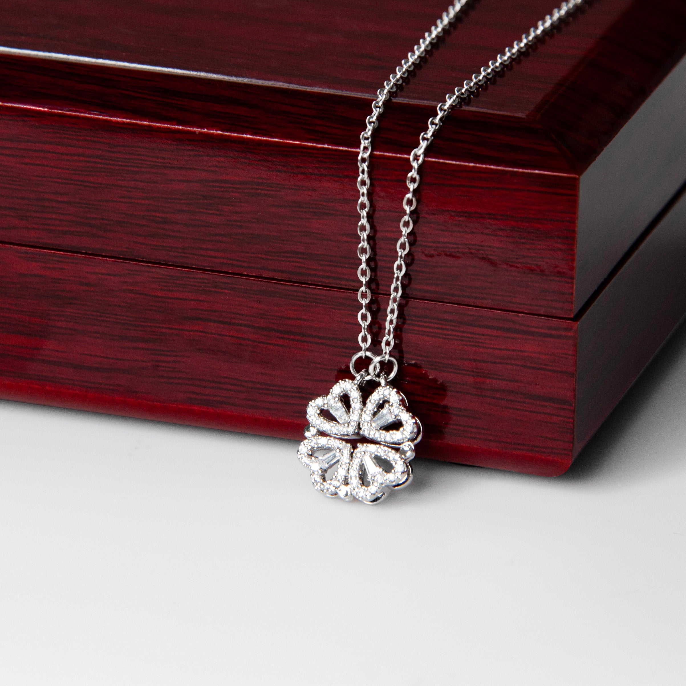 To The Graduate Magnetic Hearts Necklace Books and Flowers