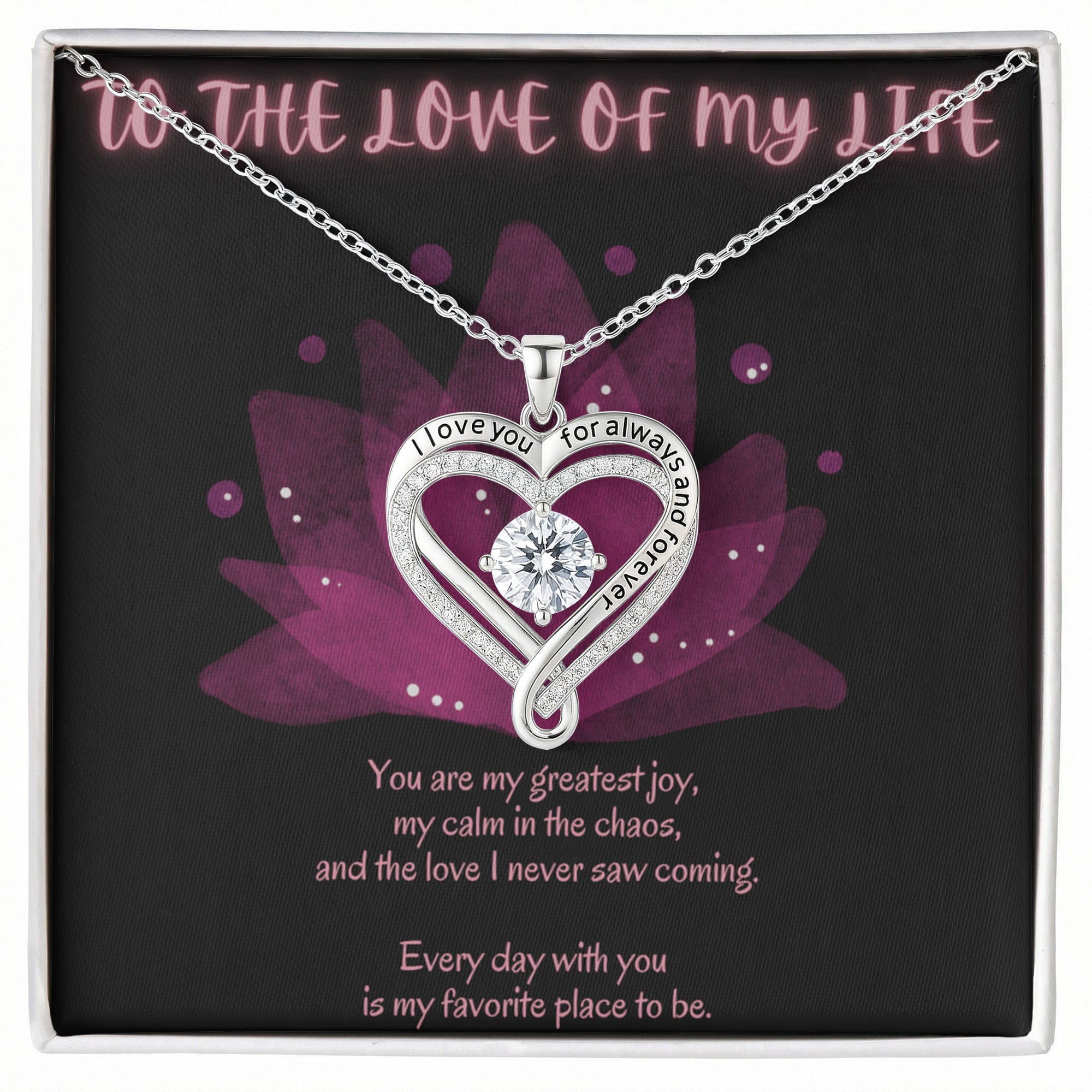 To The Love of My Life Necklace – Romantic Gift for Her – Meaningful Jewelry with Love Message