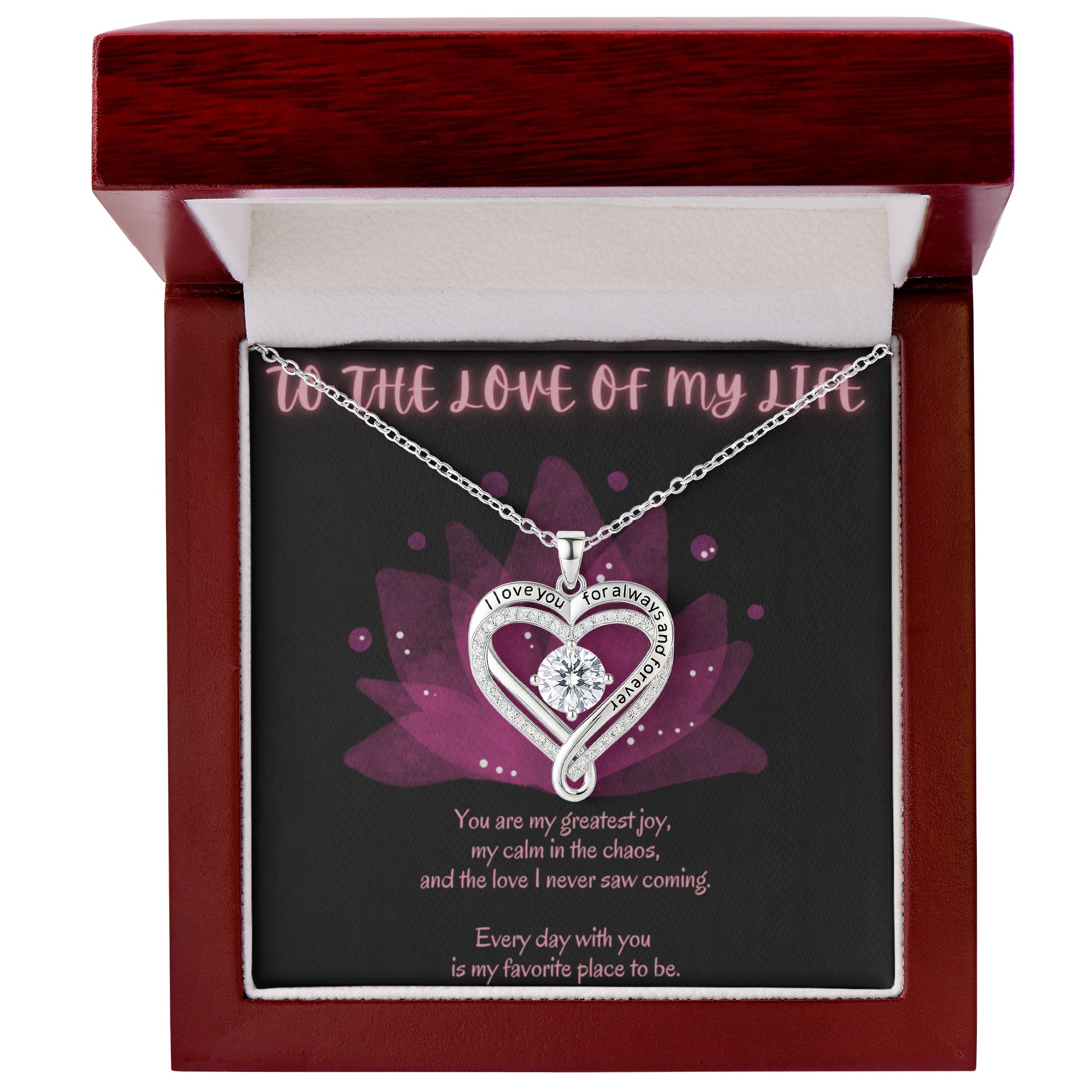 To The Love of My Life Necklace – Romantic Gift for Her – Meaningful Jewelry with Love Message
