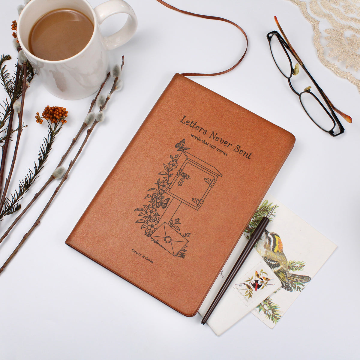 Letters Never Sent – Vintage Romantic Engraved Leather Journal