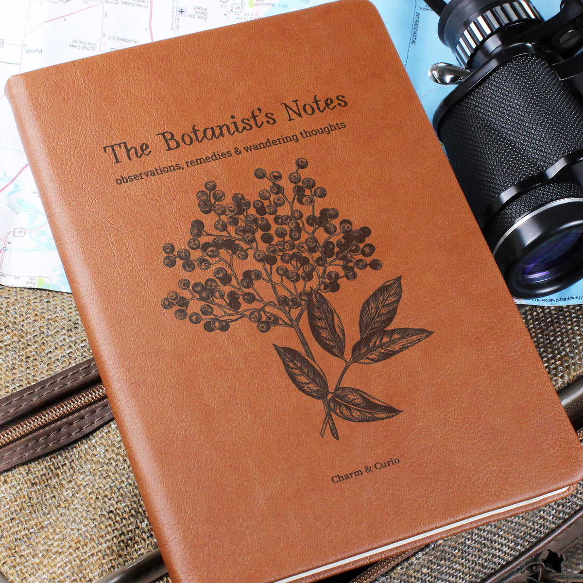 The Botanist's Notes – Vintage Botanical Engraved Leather Journal