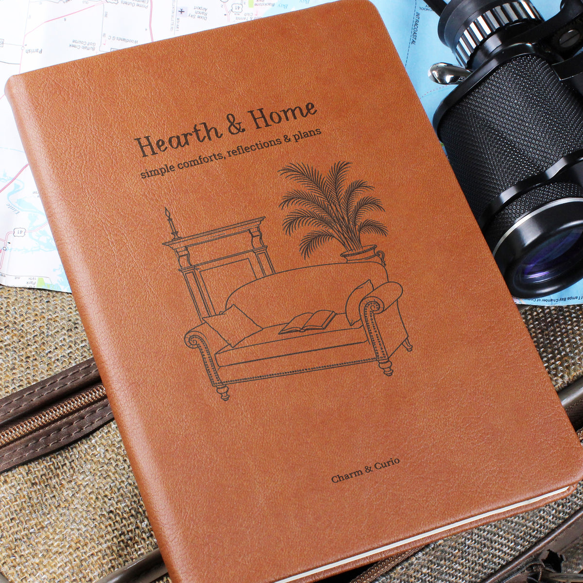 Hearth & Home – Cozy Vintage Engraved Leather Journal