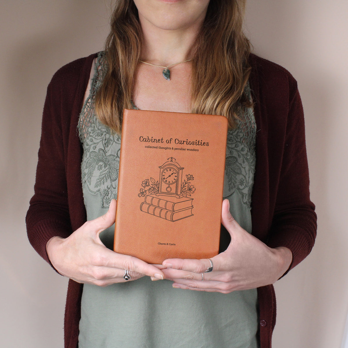 Cabinet of Curiosities – Antique-Inspired Engraved Leather Journal