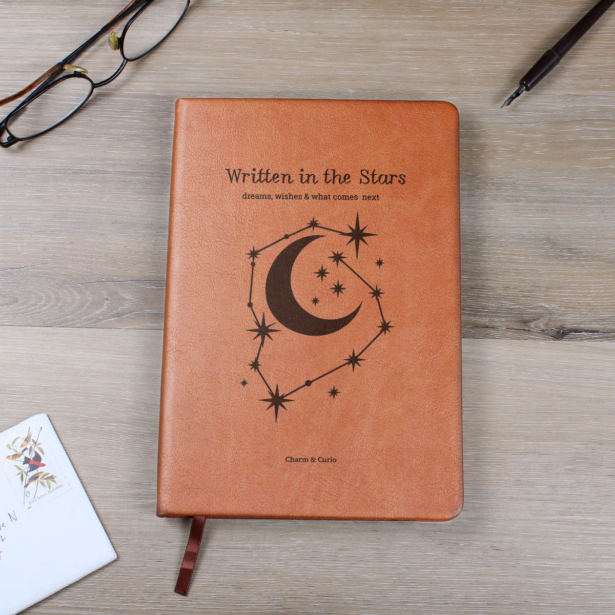 Written in the Stars – Celestial Engraved Leather Journal