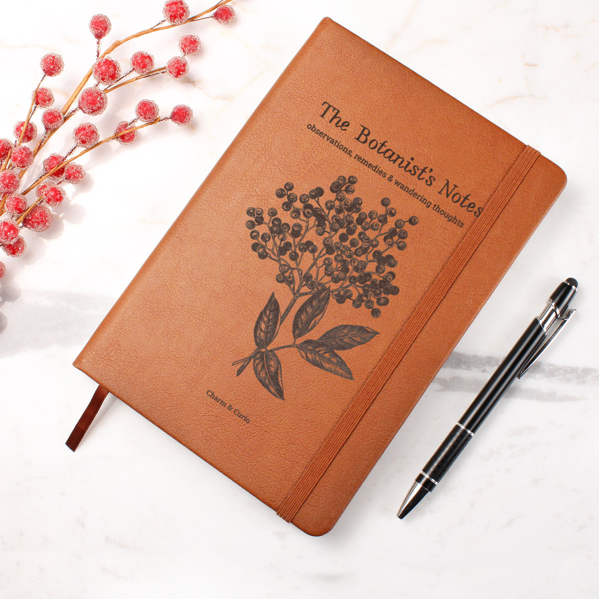 The Botanist's Notes – Vintage Botanical Engraved Leather Journal
