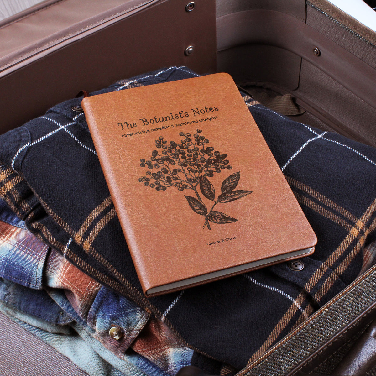 The Botanist's Notes – Vintage Botanical Engraved Leather Journal