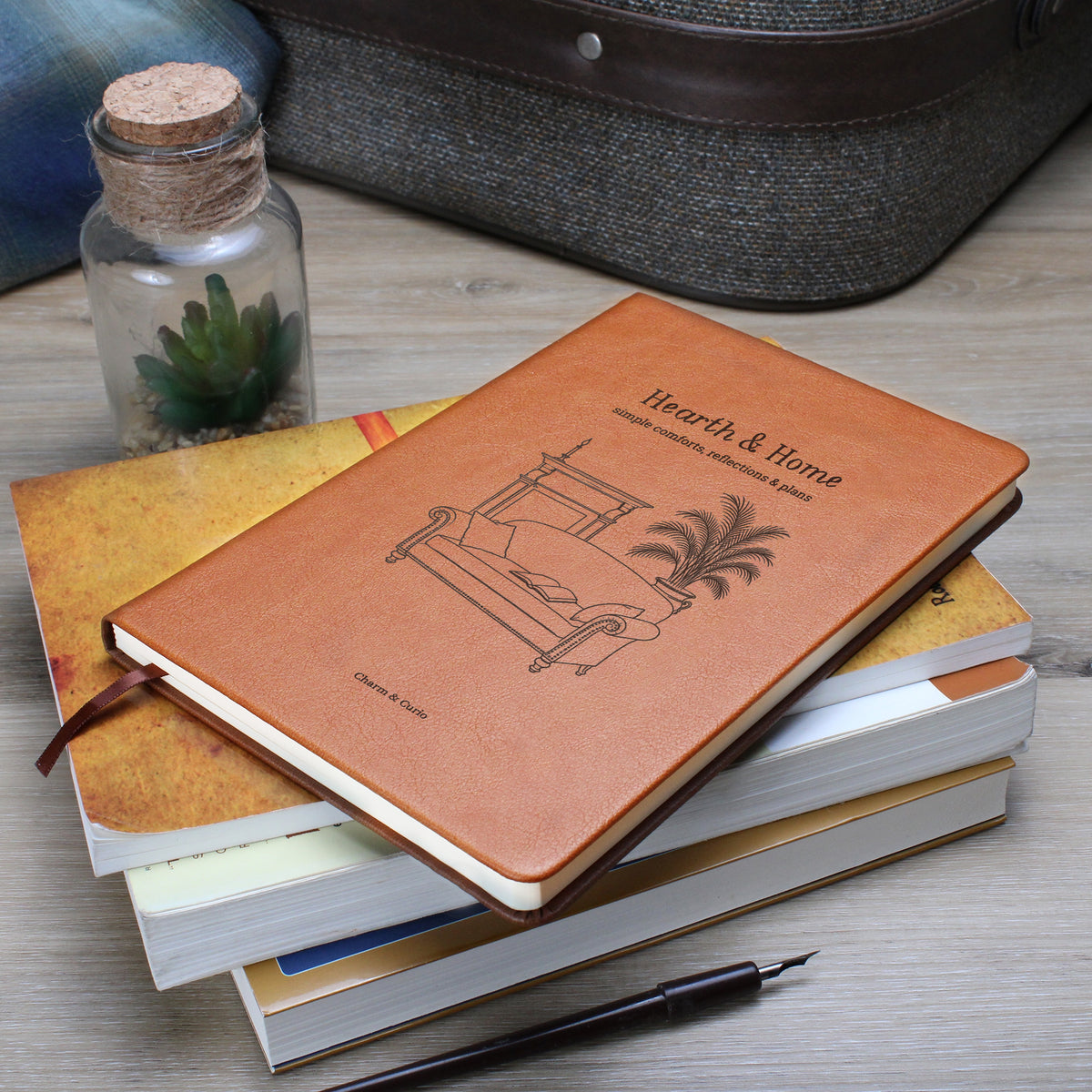 Hearth & Home – Cozy Vintage Engraved Leather Journal