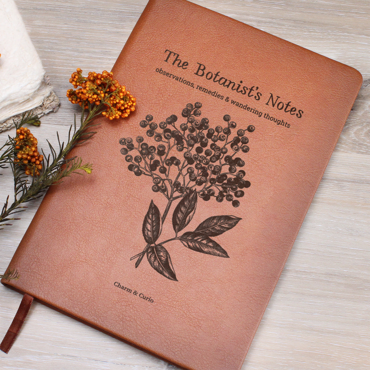 The Botanist's Notes – Vintage Botanical Engraved Leather Journal