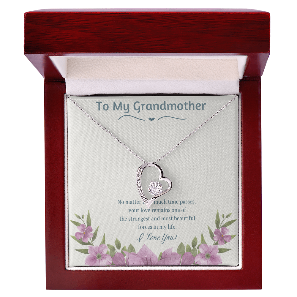 To My Grandmother Forever Love Necklace – Heartfelt Gift for Grandma – Meaningful Jewelry with Message Card