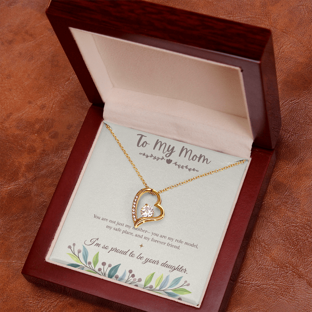 To My Mom Necklace – Mother's Day Gift – Meaningful Jewelry with Message Card – Gift for Mom from Daughter