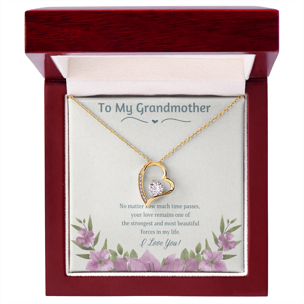 To My Grandmother Forever Love Necklace – Heartfelt Gift for Grandma – Meaningful Jewelry with Message Card