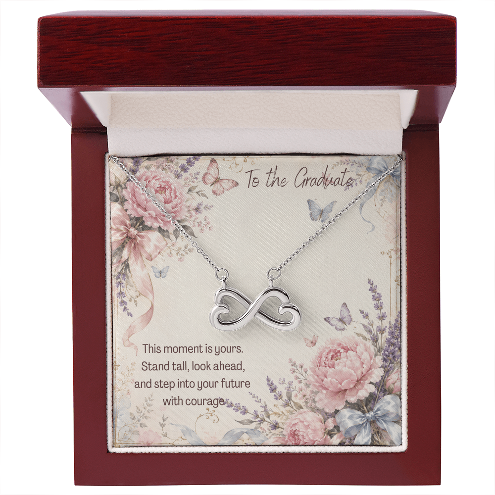To The Graduate Endless Love Necklace Flowers, Bows, Butterflies