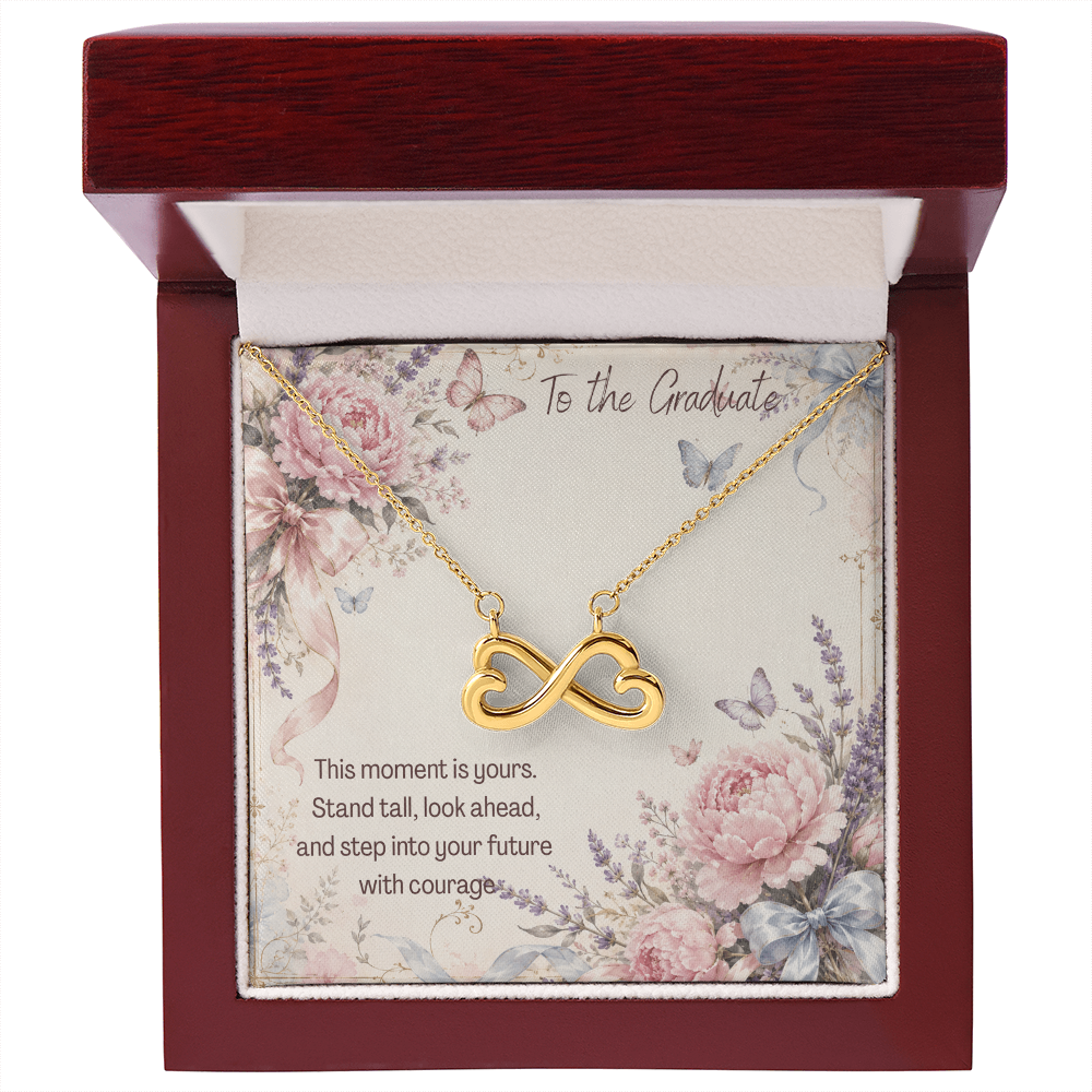 To The Graduate Endless Love Necklace Flowers, Bows, Butterflies
