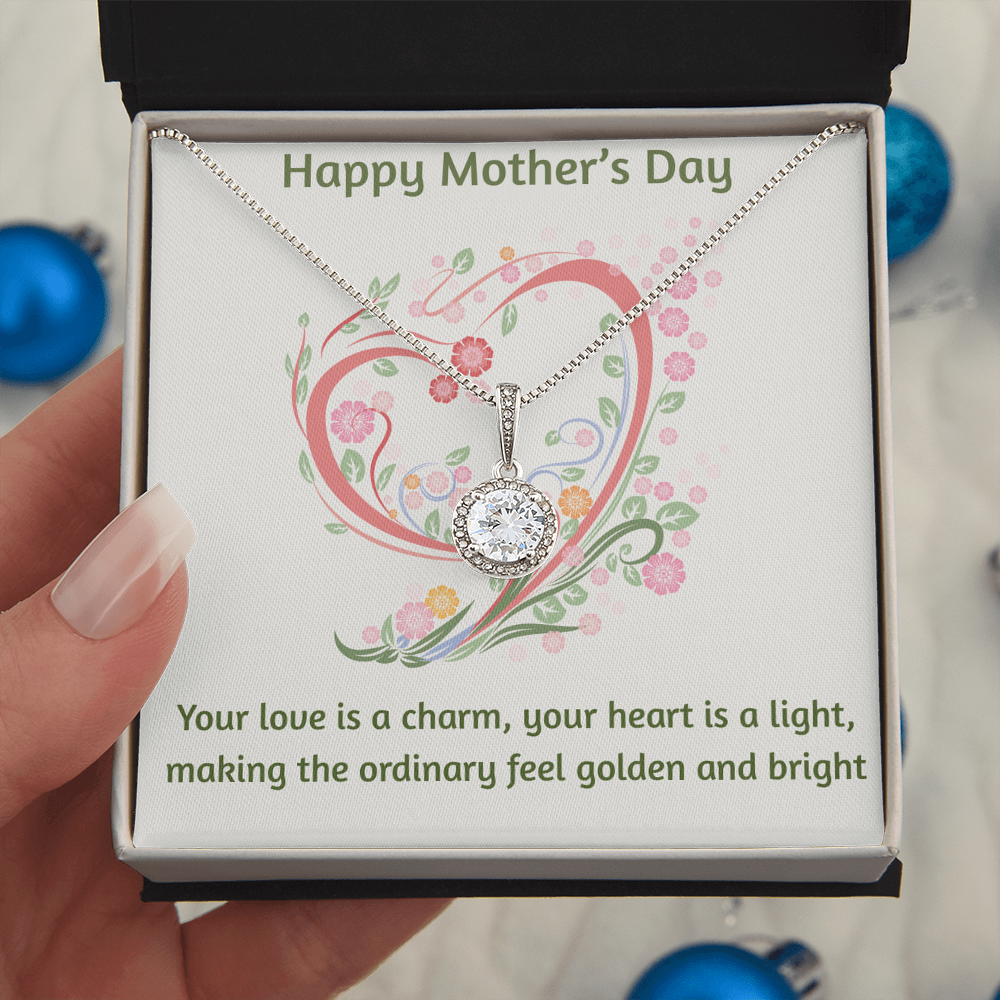 Happy Mother' s Day Eternal Hope Necklace Heart is a Light