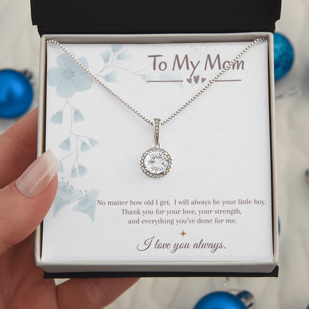 To My Mom Eternal Hope Necklace – Mother's Day Gift – Meaningful Jewelry with Message Card – Gift for Mom from Son