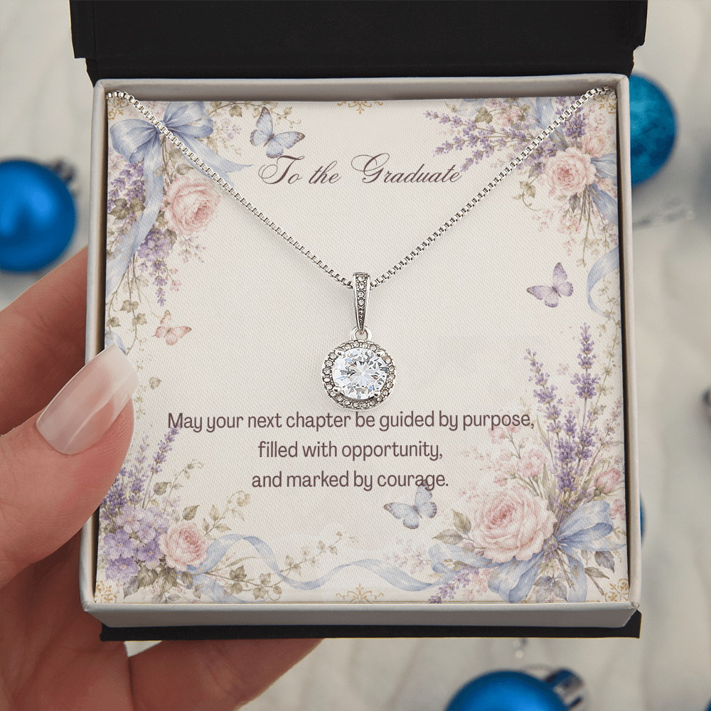 To the Graduate Eternal Hope Necklace Bows, Butterflies, Flowers