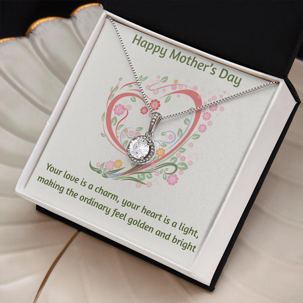 Happy Mother' s Day Eternal Hope Necklace Heart is a Light