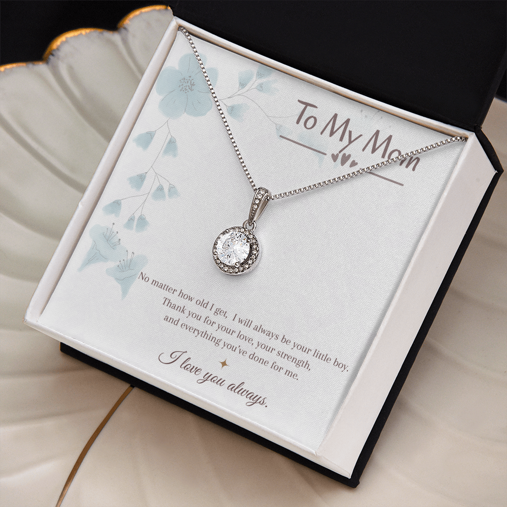 To My Mom Eternal Hope Necklace – Mother's Day Gift – Meaningful Jewelry with Message Card – Gift for Mom from Son