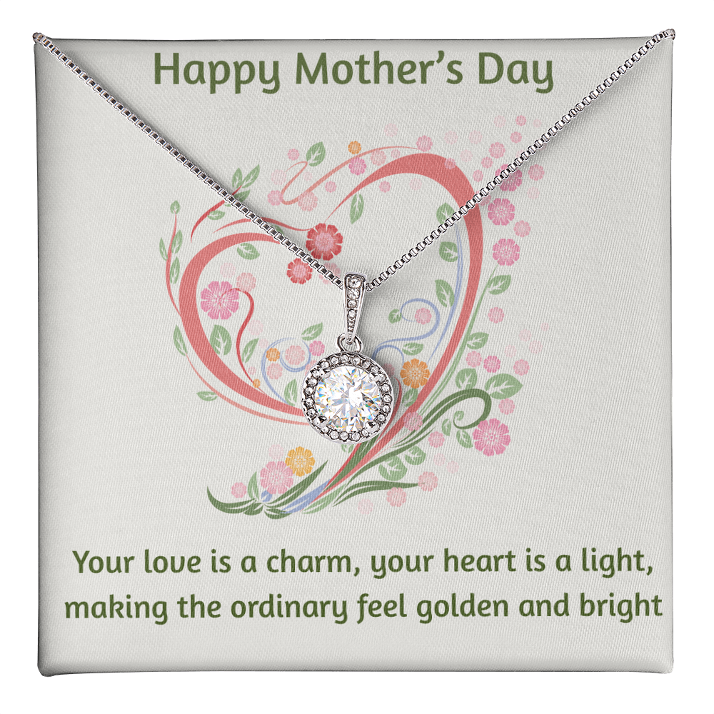 Happy Mother' s Day Eternal Hope Necklace Heart is a Light