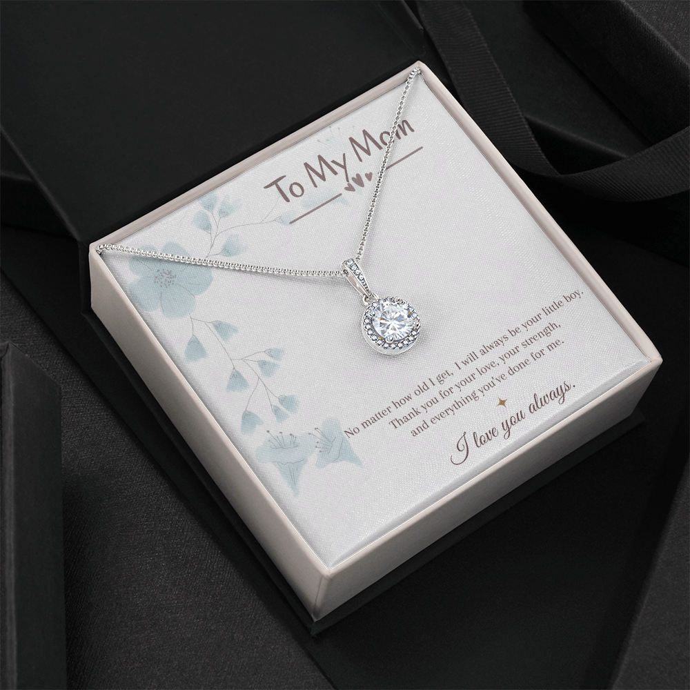 To My Mom Eternal Hope Necklace – Mother's Day Gift – Meaningful Jewelry with Message Card – Gift for Mom from Son