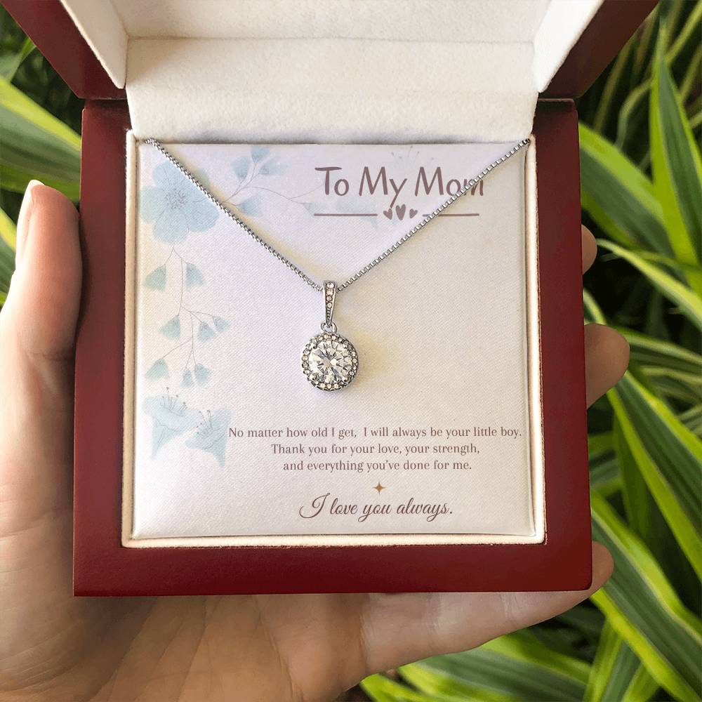 To My Mom Eternal Hope Necklace – Mother's Day Gift – Meaningful Jewelry with Message Card – Gift for Mom from Son