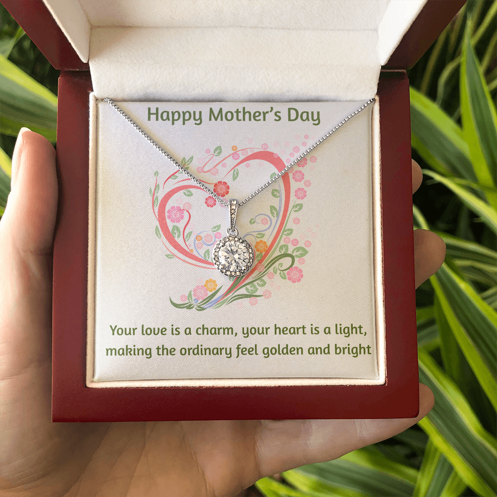 Happy Mother' s Day Eternal Hope Necklace Heart is a Light