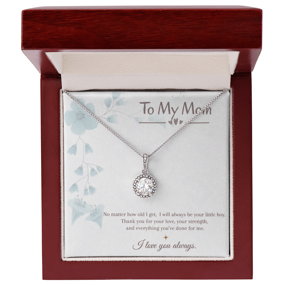 To My Mom Eternal Hope Necklace – Mother's Day Gift – Meaningful Jewelry with Message Card – Gift for Mom from Son
