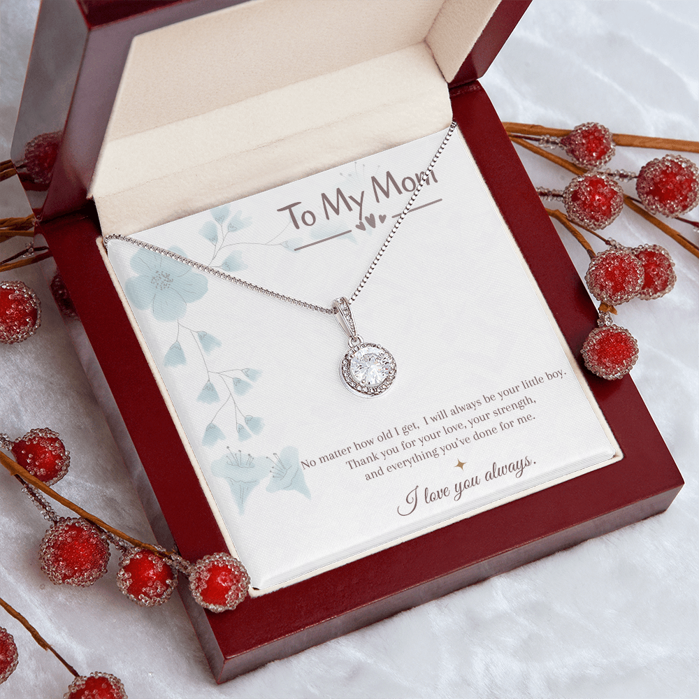 To My Mom Eternal Hope Necklace – Mother's Day Gift – Meaningful Jewelry with Message Card – Gift for Mom from Son