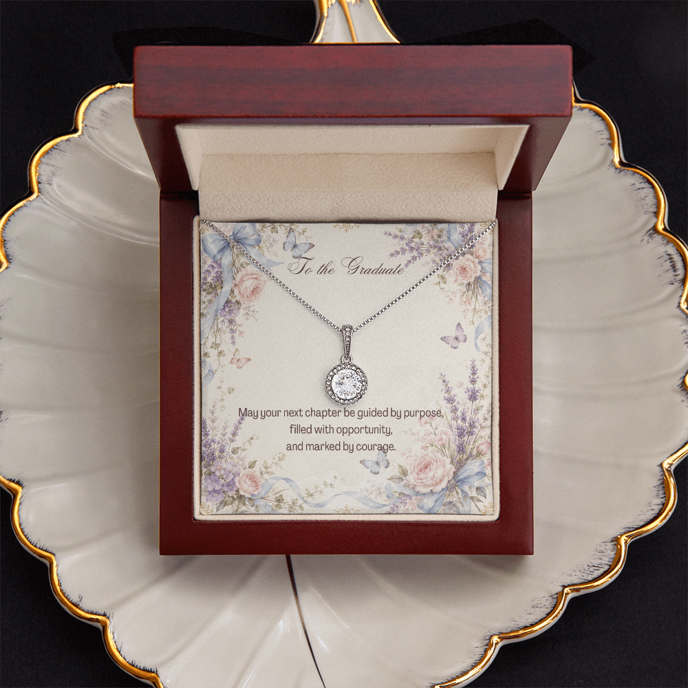 To the Graduate Eternal Hope Necklace Bows, Butterflies, Flowers