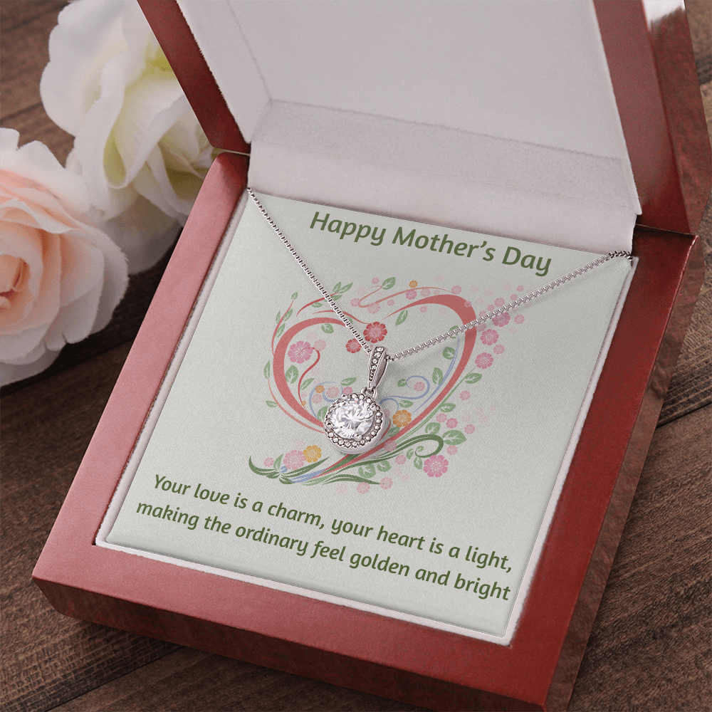 Happy Mother' s Day Eternal Hope Necklace Heart is a Light