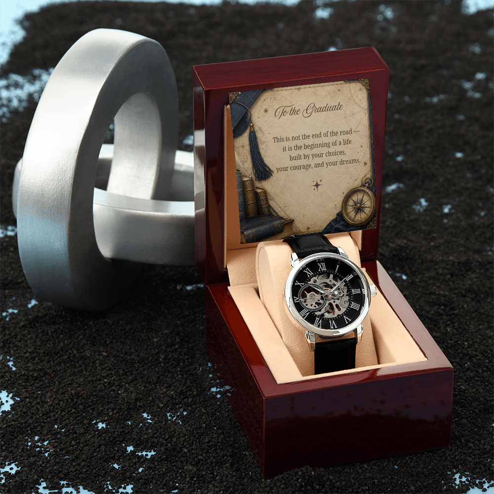 To the Graduate Openwork Watch Vintage Books and Clock