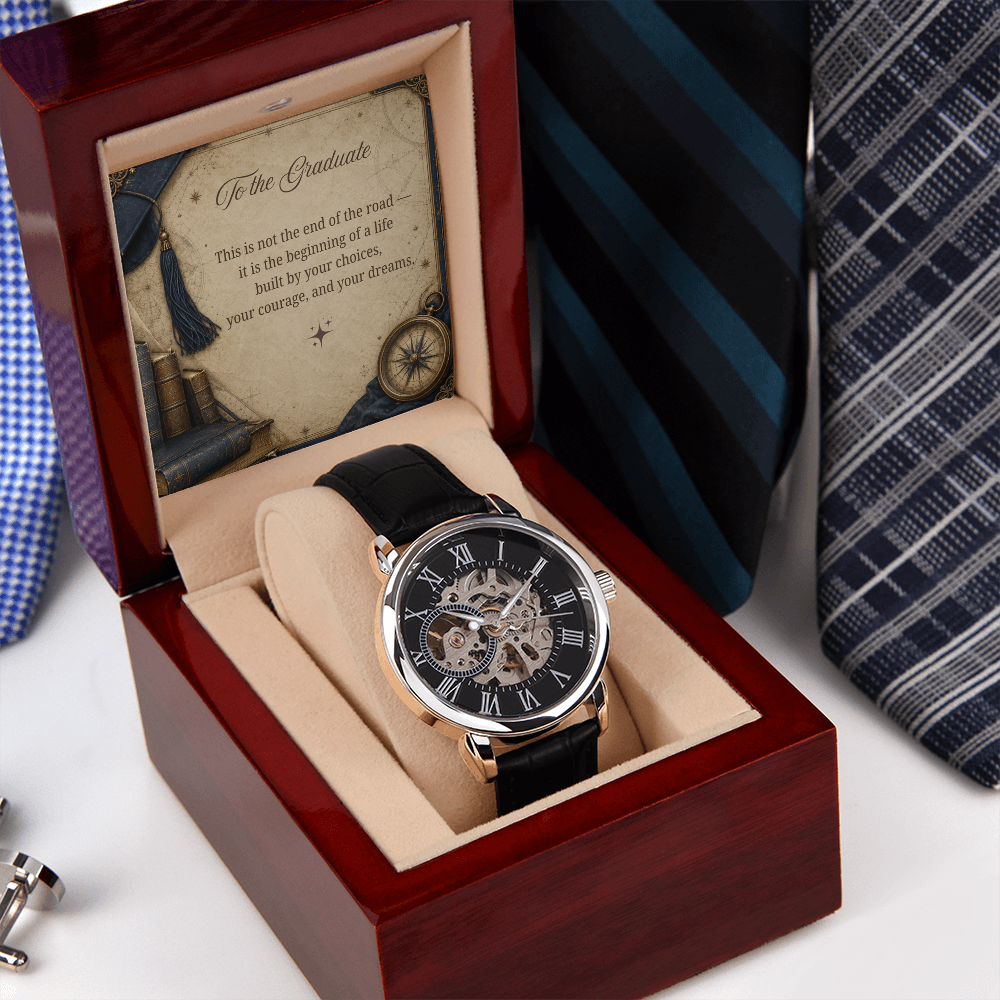 To the Graduate Openwork Watch Vintage Books and Clock