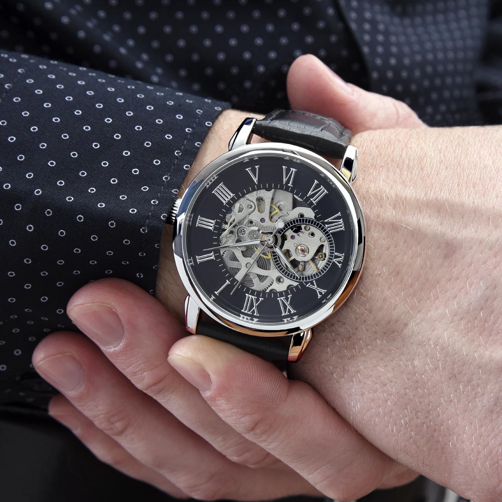 To The Graduate Openwork Watch Vintage Car and Books Design