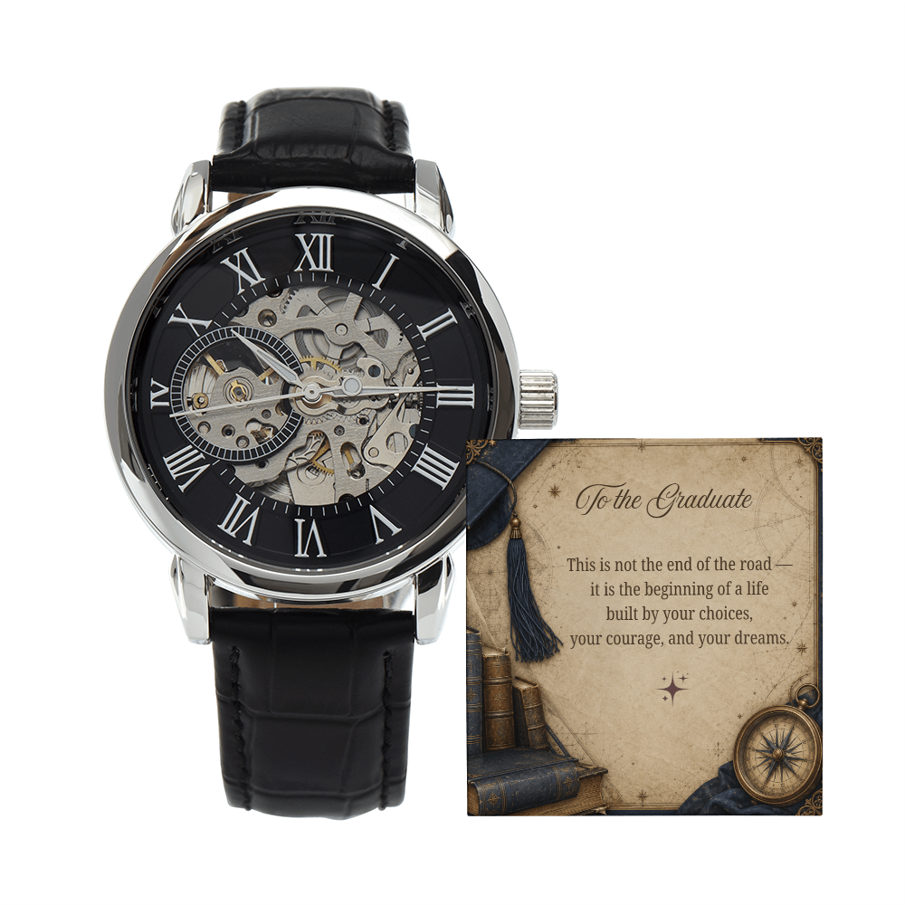 To the Graduate Openwork Watch Vintage Books and Clock