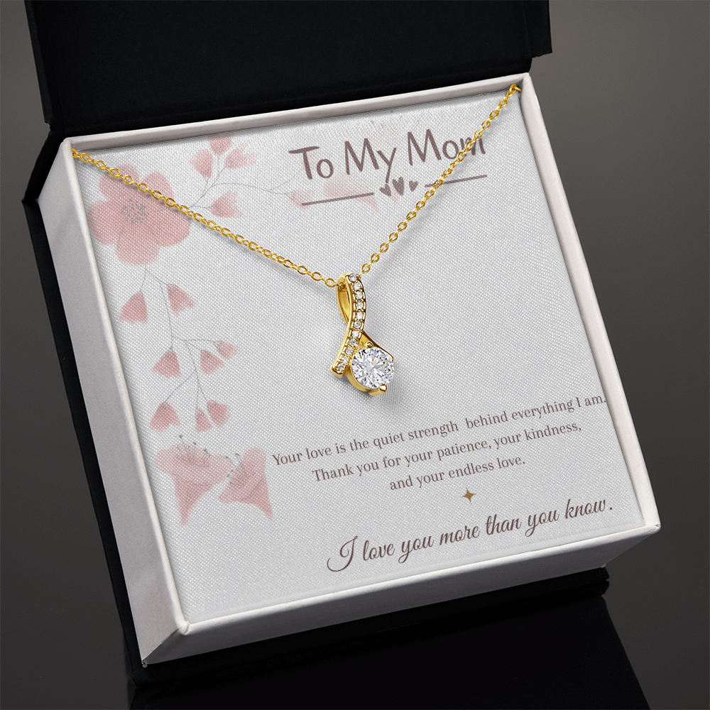 To My Mom Necklace – Mother's Day Gift – Meaningful Jewelry with Message Card – Gift for Mom from Daughter or Son