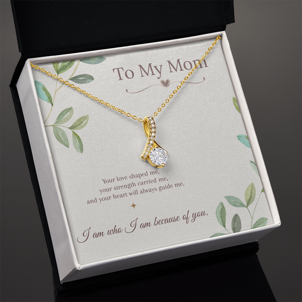To My Mom Alluring Necklace – Mother's Day Gift – Meaningful Jewelry with Message Card – Gift for Mom from Daughter or Son