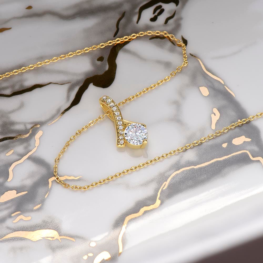 To My Mom Alluring Necklace – Mother's Day Gift – Meaningful Jewelry with Message Card – Gift for Mom from Daughter or Son