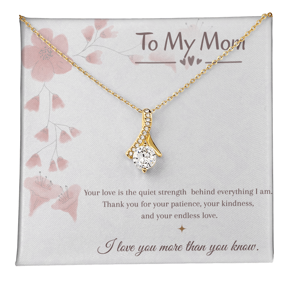 To My Mom Necklace – Mother's Day Gift – Meaningful Jewelry with Message Card – Gift for Mom from Daughter or Son