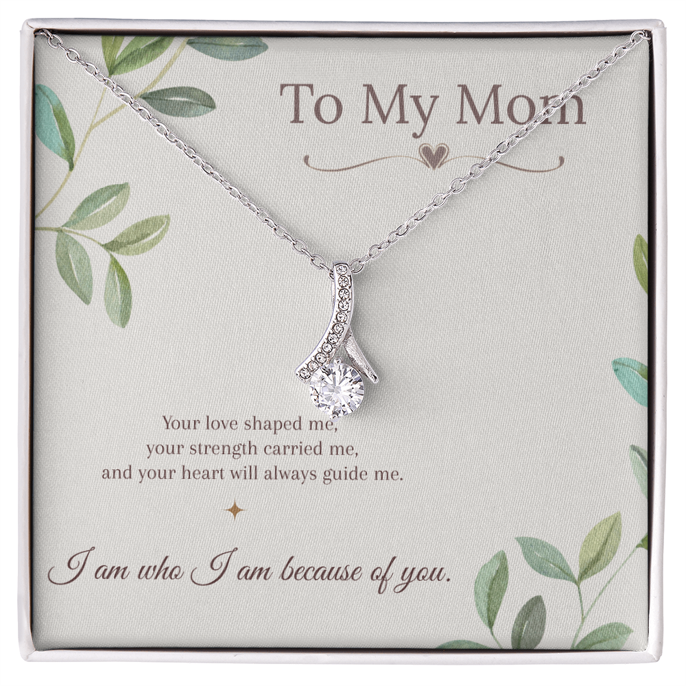 To My Mom Alluring Necklace – Mother's Day Gift – Meaningful Jewelry with Message Card – Gift for Mom from Daughter or Son