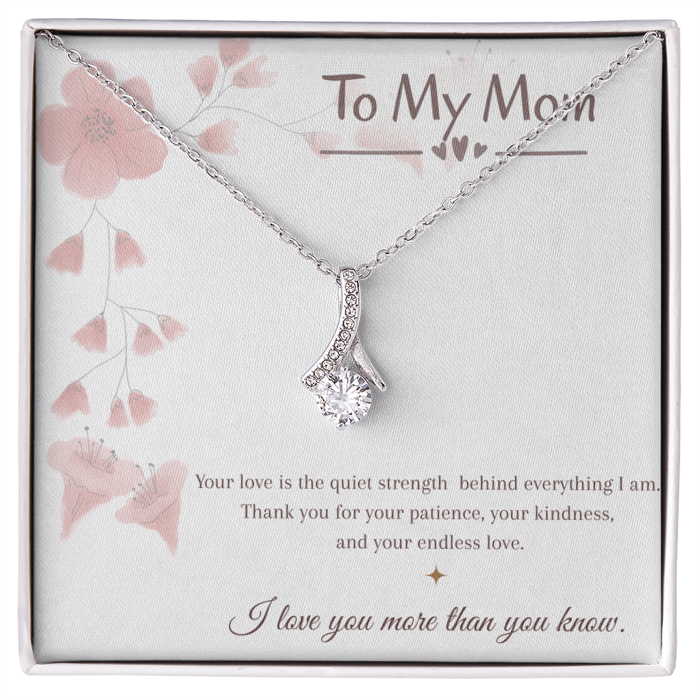 To My Mom Necklace – Mother's Day Gift – Meaningful Jewelry with Message Card – Gift for Mom from Daughter or Son