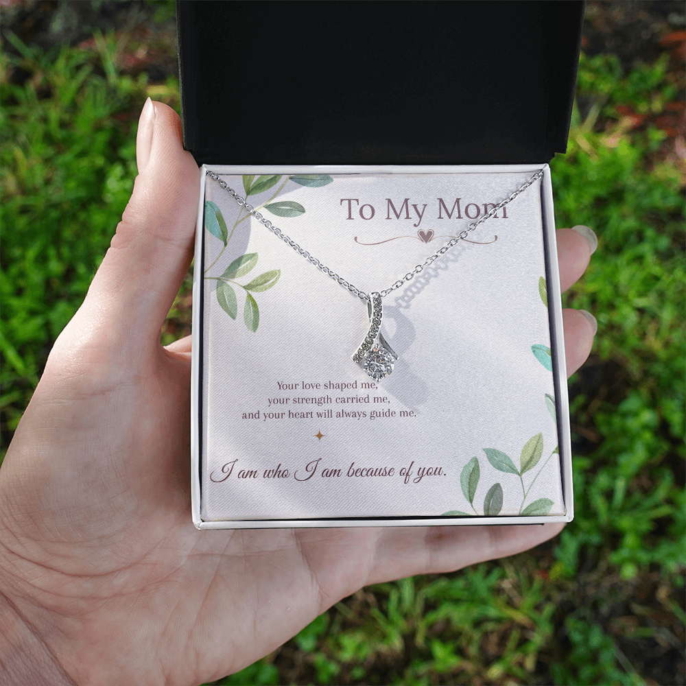 To My Mom Alluring Necklace – Mother's Day Gift – Meaningful Jewelry with Message Card – Gift for Mom from Daughter or Son