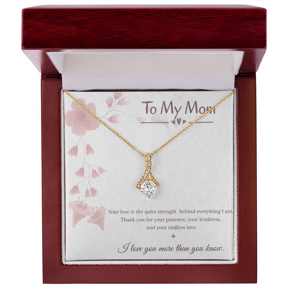 To My Mom Necklace – Mother's Day Gift – Meaningful Jewelry with Message Card – Gift for Mom from Daughter or Son
