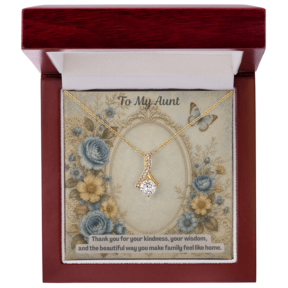 To My Aunt Alluring Beauty Necklace Vintage Mirror