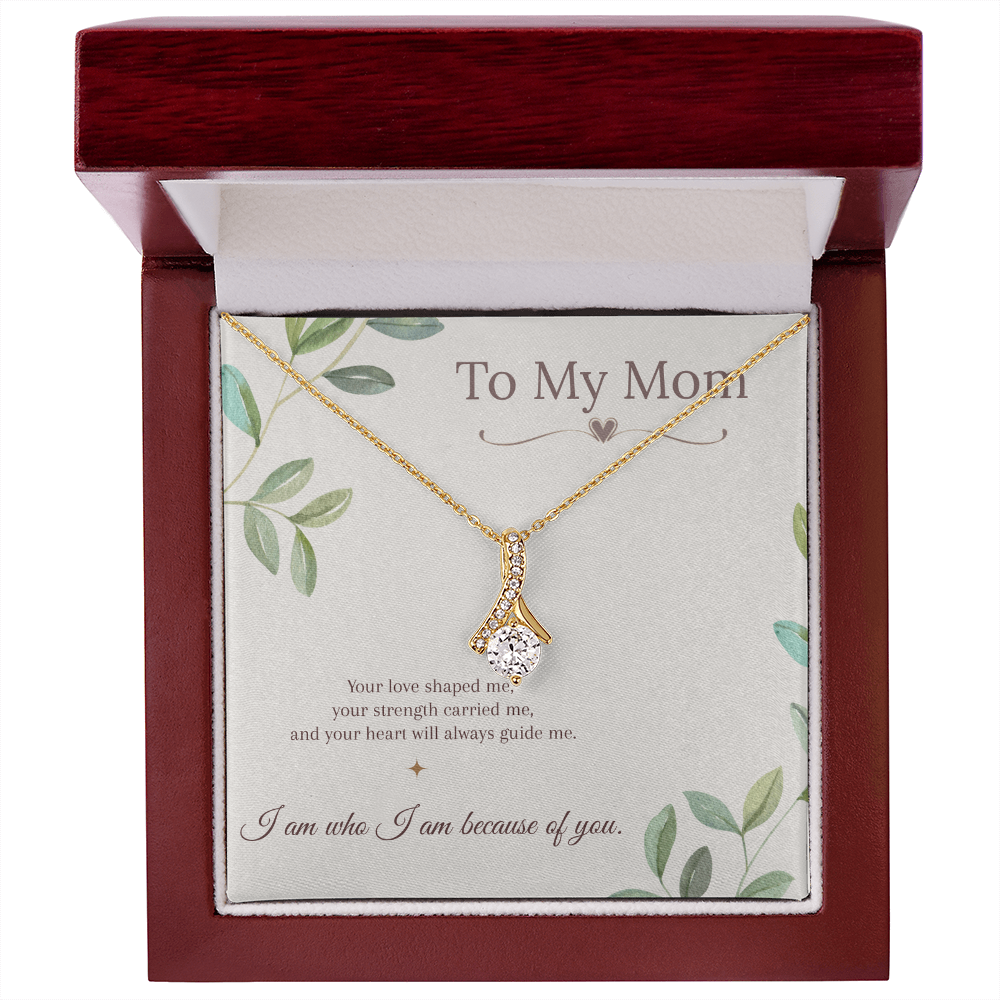 To My Mom Alluring Necklace – Mother's Day Gift – Meaningful Jewelry with Message Card – Gift for Mom from Daughter or Son
