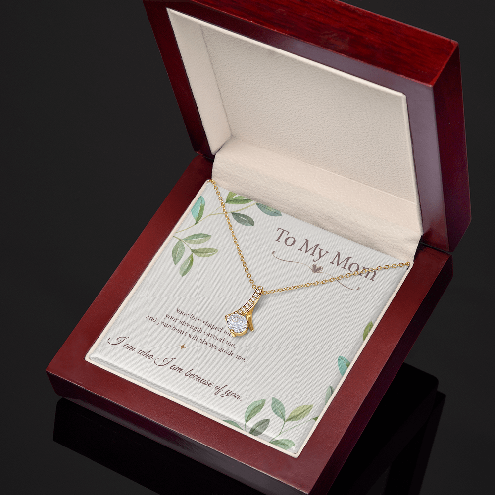 To My Mom Alluring Necklace – Mother's Day Gift – Meaningful Jewelry with Message Card – Gift for Mom from Daughter or Son