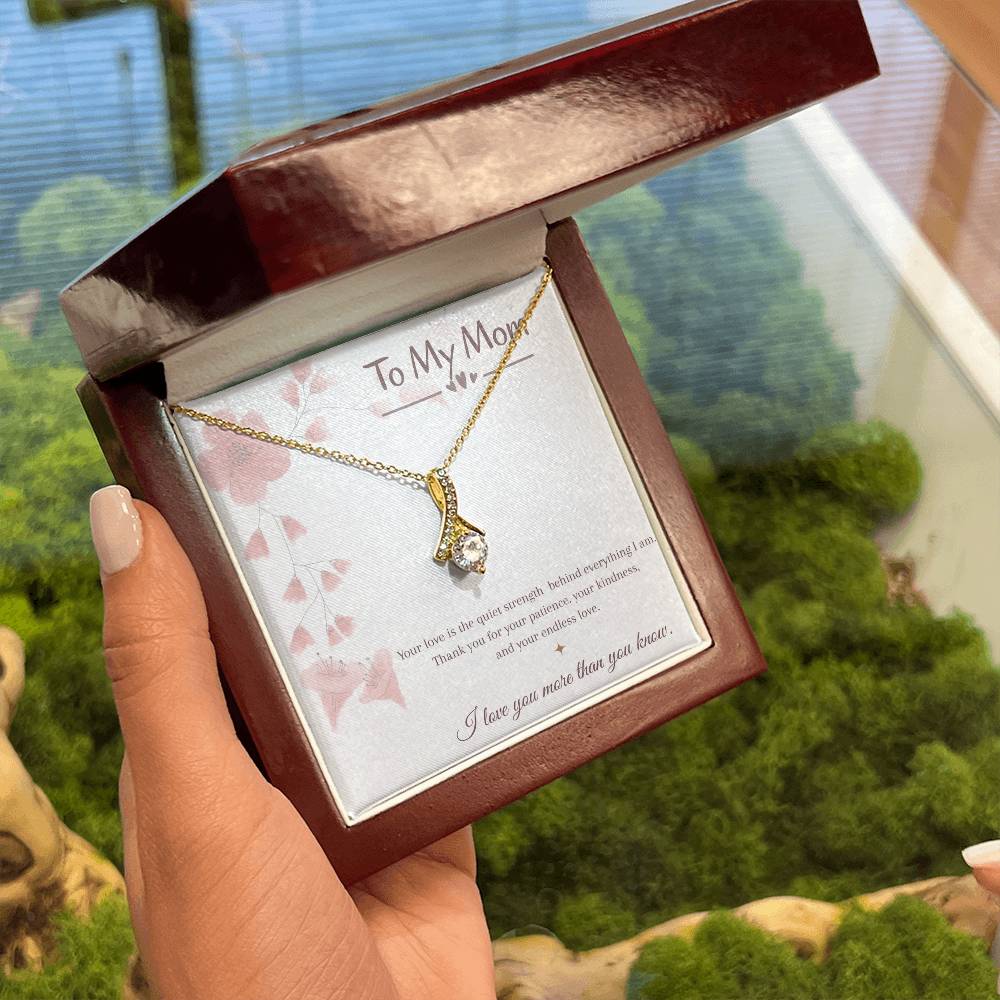 To My Mom Necklace – Mother's Day Gift – Meaningful Jewelry with Message Card – Gift for Mom from Daughter or Son