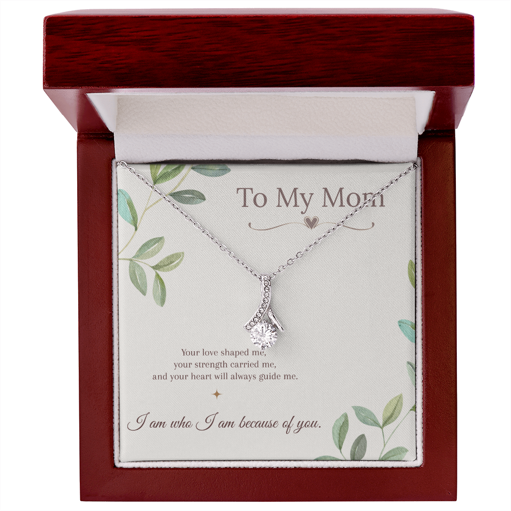To My Mom Alluring Necklace – Mother's Day Gift – Meaningful Jewelry with Message Card – Gift for Mom from Daughter or Son